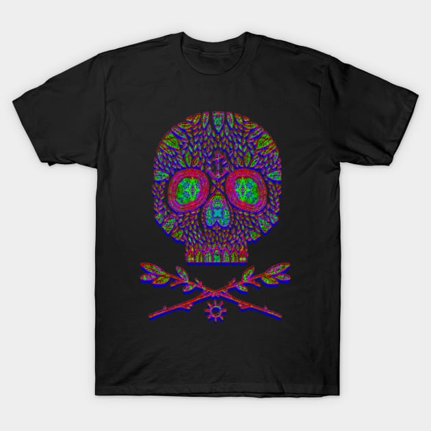 trippy skullart T-Shirt by indusdreaming